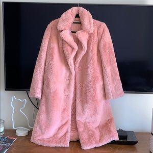Alice + Olivia faux fur blush coat